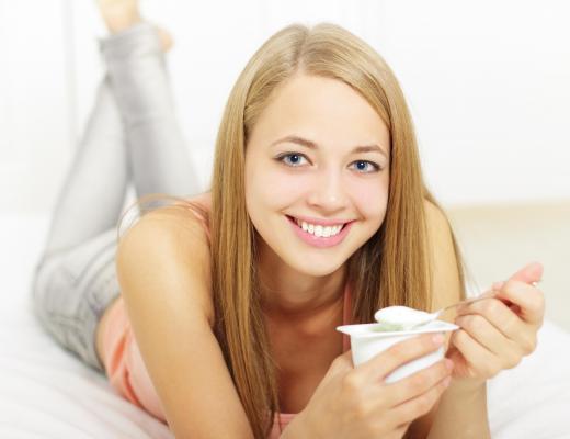 Many people eat whipped yogurt as a way of getting calcium into their diet.