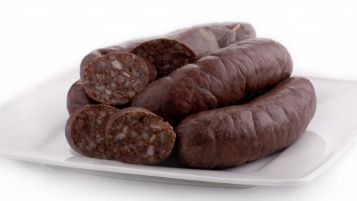 Black pudding, which is sometimes used to make bangers and mash.