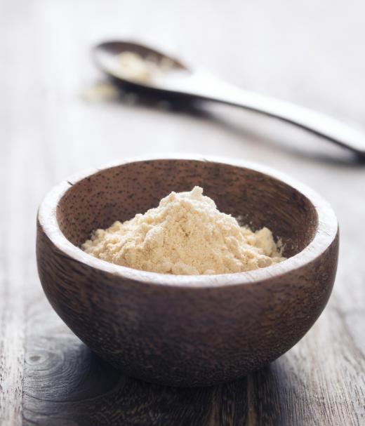 A bowl of besan flour.