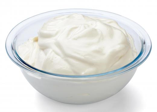 Bowl of greek yogurt.