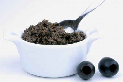 Bowl of tapenade.