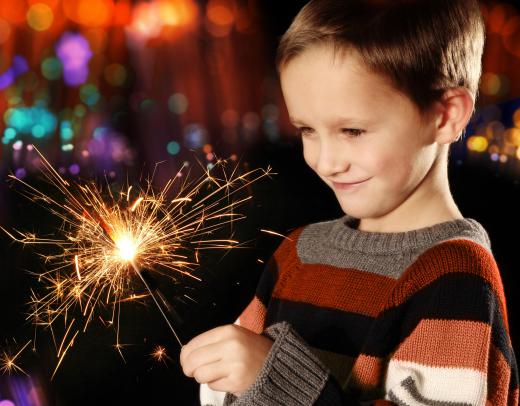 A punchbowl cake can be topped with a sparkler.