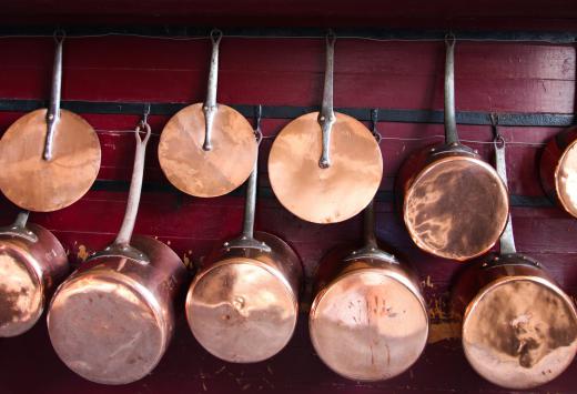 Copper pans are noted for their high quality.