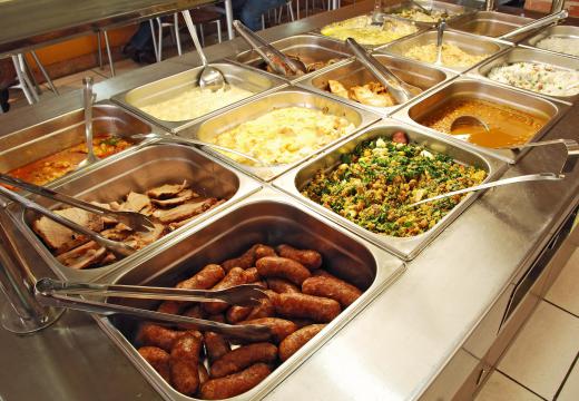 The catering industry includes buffet foods.