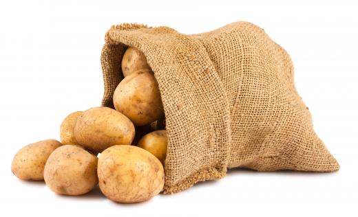 A bag of Russet potatoes.