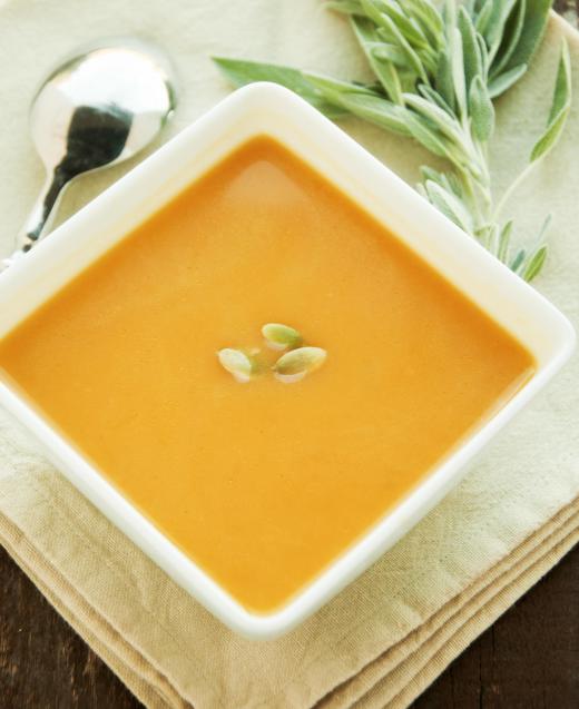 Frozen butternut squash can be used to make soup.