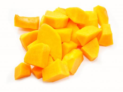 Butternut squash should be cut into chunks or cubes before freezing.