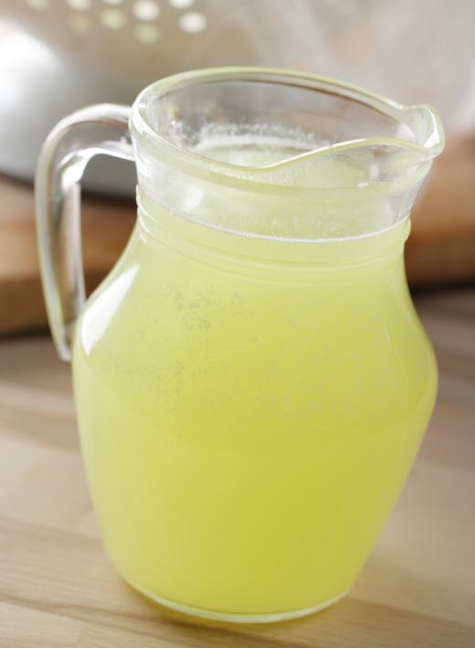 A pitcher of limeade.