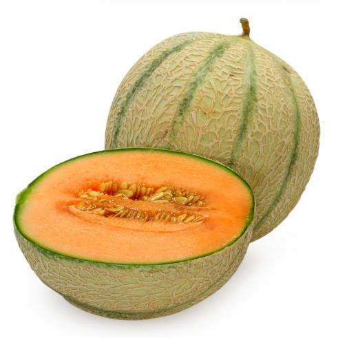 Cantaloupe, a type of muskmelon.