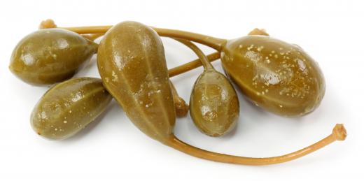 Caperberries, one of the ingredients in crudo.