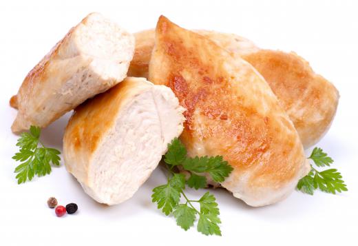 A finishing sauce can be used on baked boneless chicken breasts.