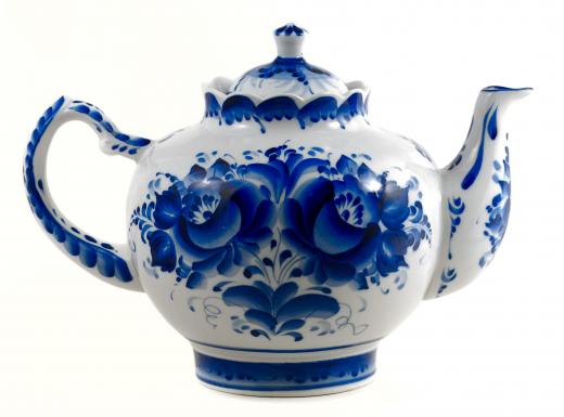 Teapots may be made of porcelain.