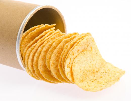 Corn bran may be used in chips.