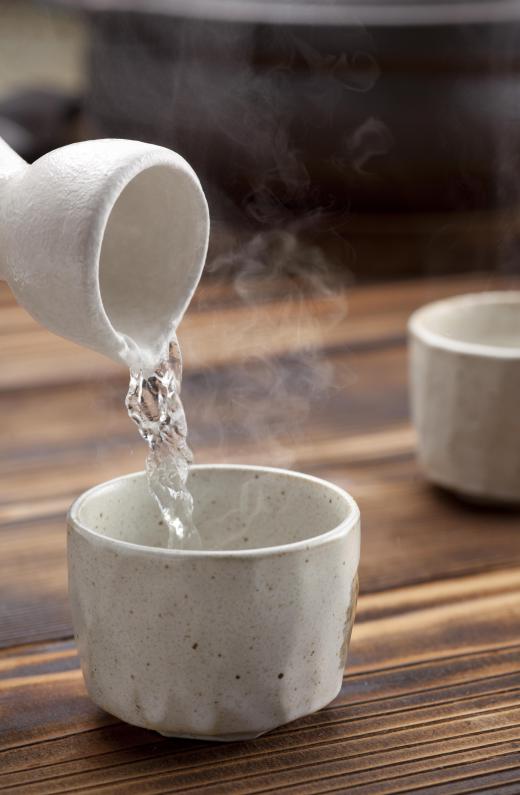 At a minumum, a sake set has a flask and two cups.