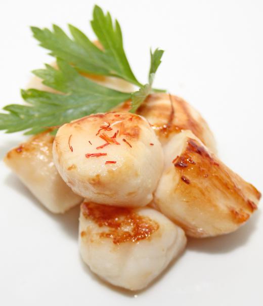 Broiled scallops.