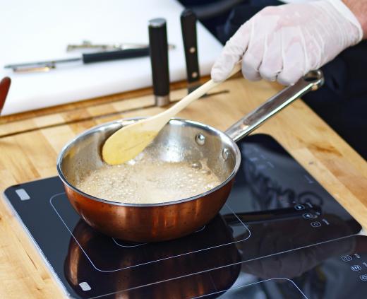 Nantua sauce begins as a white, cream-based bechamel.