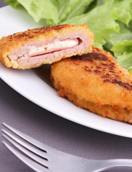 Gruyere cheese is commonly used in chicken cordon bleu.