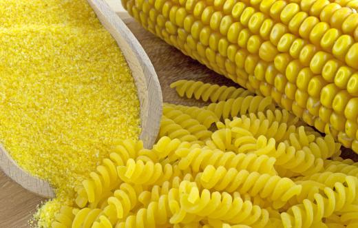 Corn is ground and shaped into pasta.