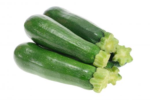 Zucchini, which is often included in vegetable kabobs.