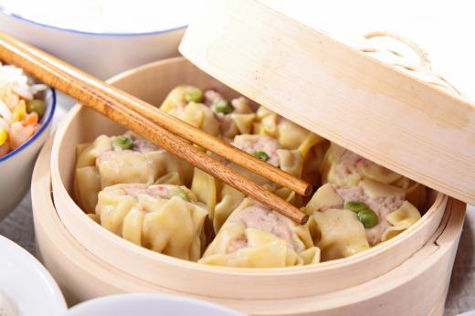 A bowl of dim sum.