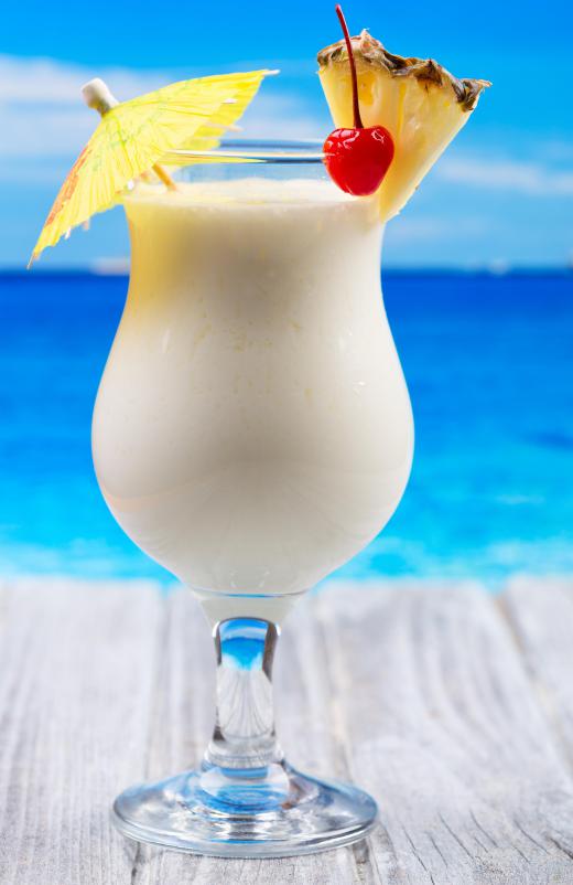 The pina colada is one of the most well-known alcoholic pineapple drinks.