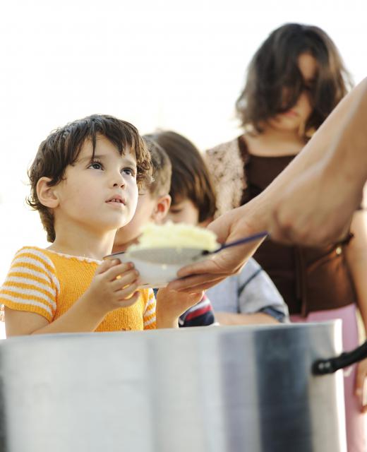 Some soup kitchens focus efforts on women and children.