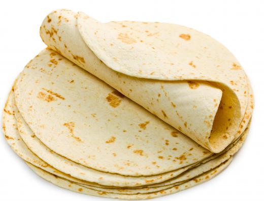 Large flour tortillas are often used as burrito wraps.