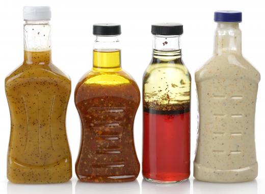 Xanthan gum is used to keep salad dressings mixed.