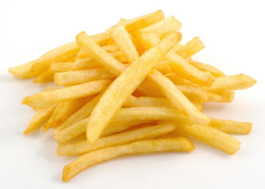 French fries from a mobile catering kitchen.