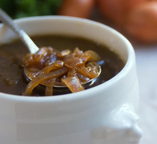 French onion soup is a popular recipe using consomme.