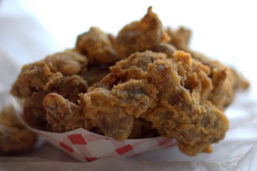 Fried chicken gizzards.