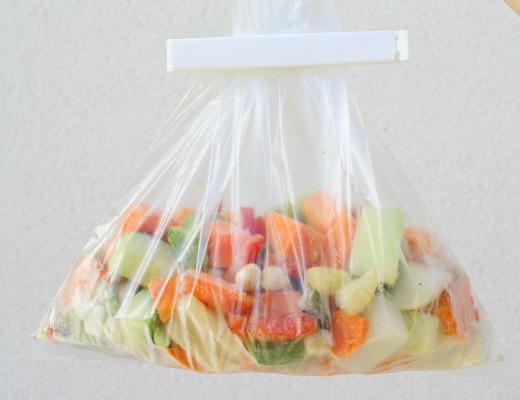 A frozen food knife may be required to work with packages of frozen vegetables.