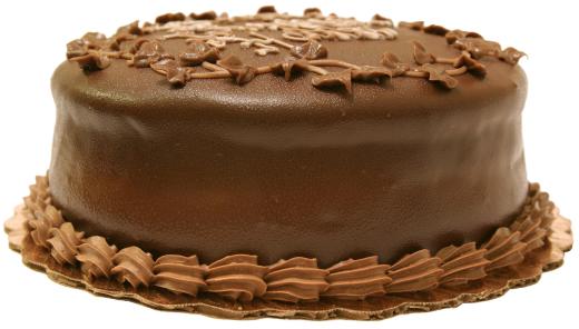 Fudge icing is thick and has a rich chocolate flavor.