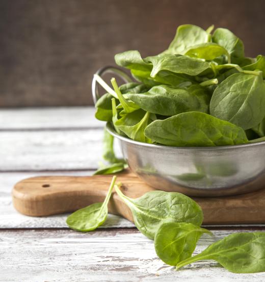 Mint can be added to a salad.