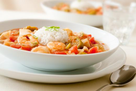 Gumbo might use dried shrimp rather than fresh shrimp.