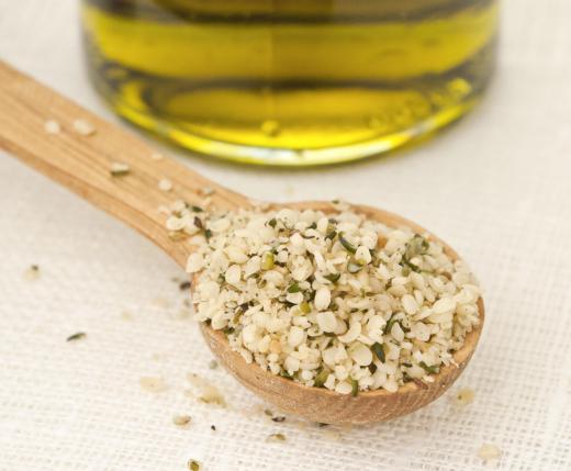 Hemp flour is made by removing the oil from hemp seeds.