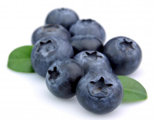 Blueberries, which are sometimes included in donuts.