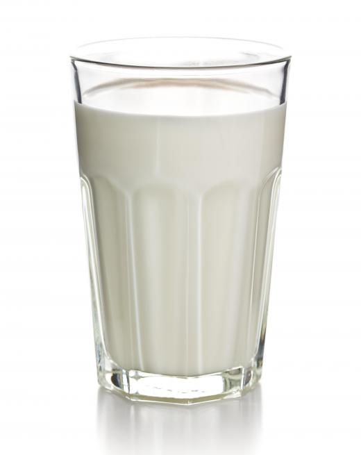 A glass of kefir.