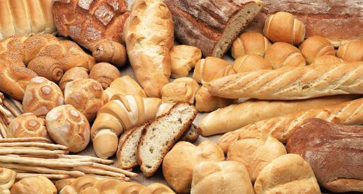 Most breads contain gluten.