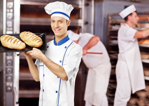 Dough cutters are used to divide bread dough into loaves.