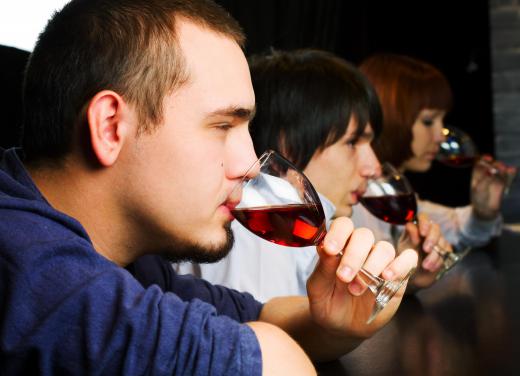 A wine's aftertaste is one of the qualities that may be judged by a professional taste-tester.