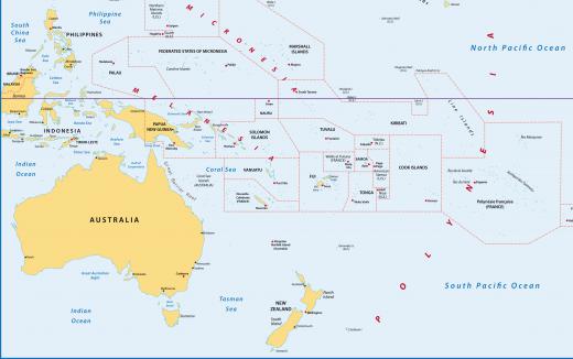 Papua New Guinea is northeast of Australia.