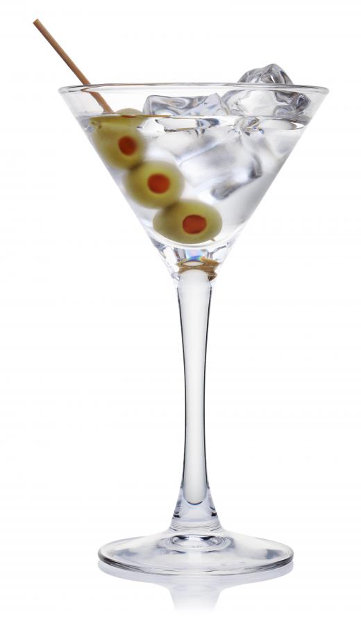 Gin martinis are relatively low in calories.