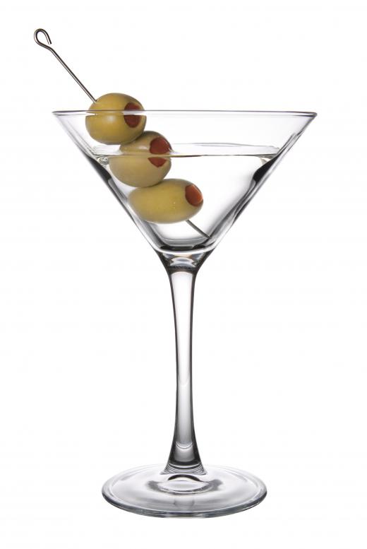 Martini in a glass.