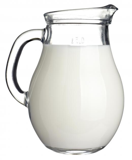 Milk, one of the ingredients in ice milk.