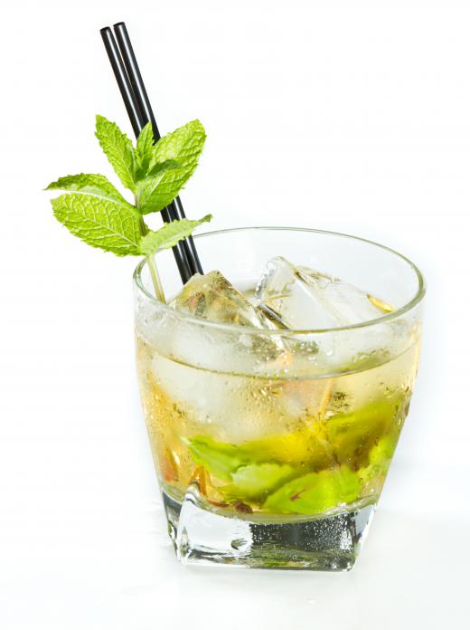 Mint juleps typically use sugar syrup.