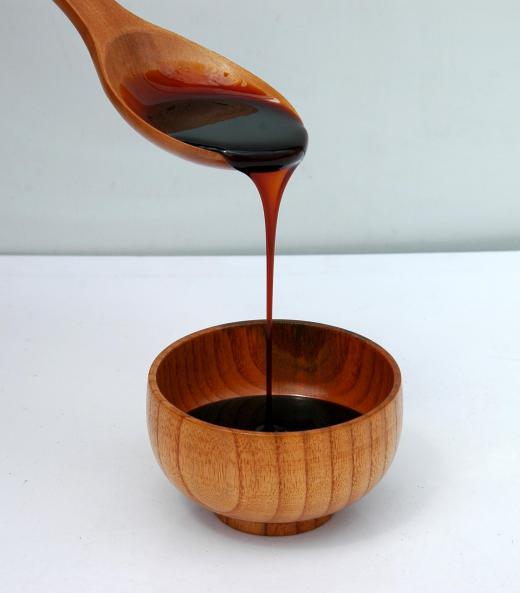 Molasses, one of the ingredients for toffee.