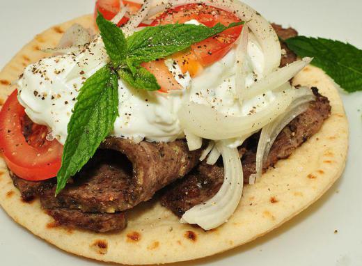 A gyro sandwich.