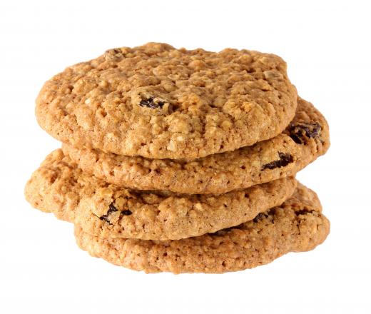 Oatmeal cookies can be made with rolled oats.