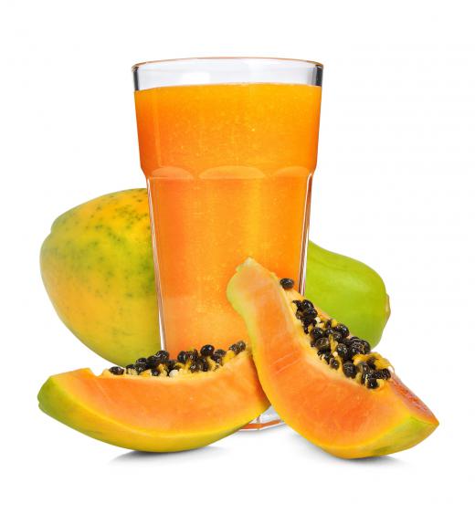 Papaya juice is used in a papaya sling.